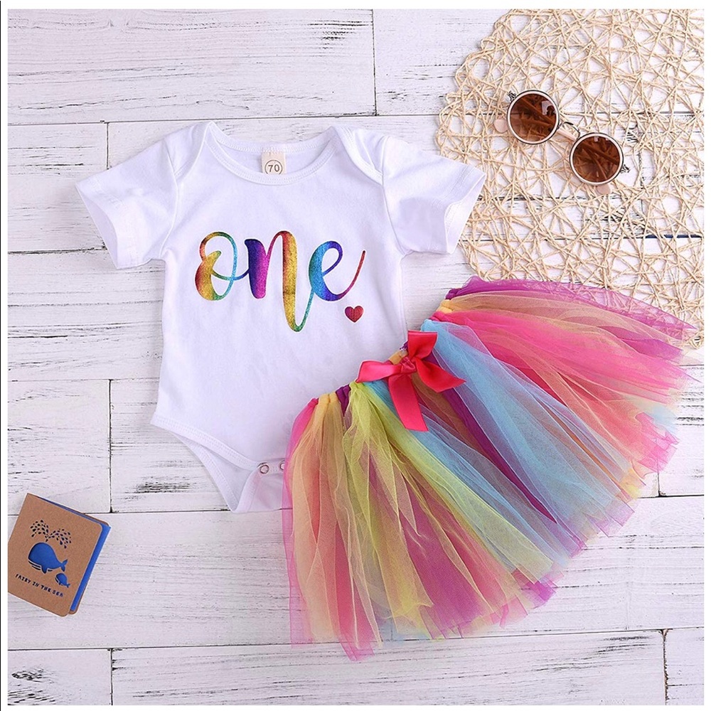Baby girl first birthday outfit!
